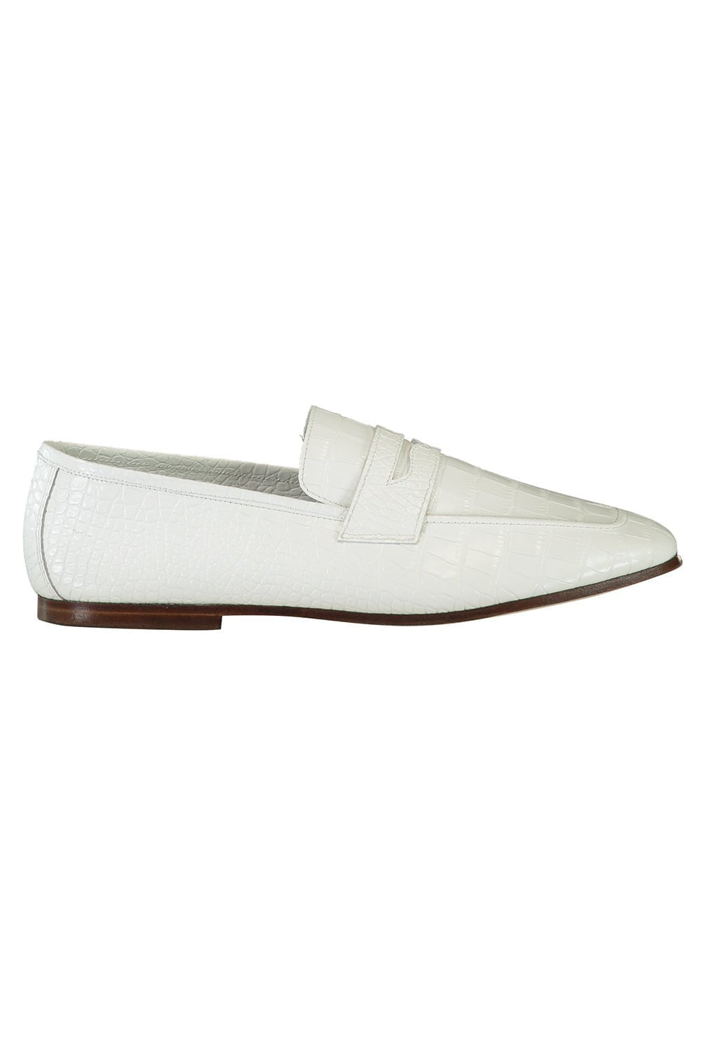 Essenziale Croc Loafer - White-WHEMBCRO-36-SHOEFLAT SHOE-SOPHIQUE