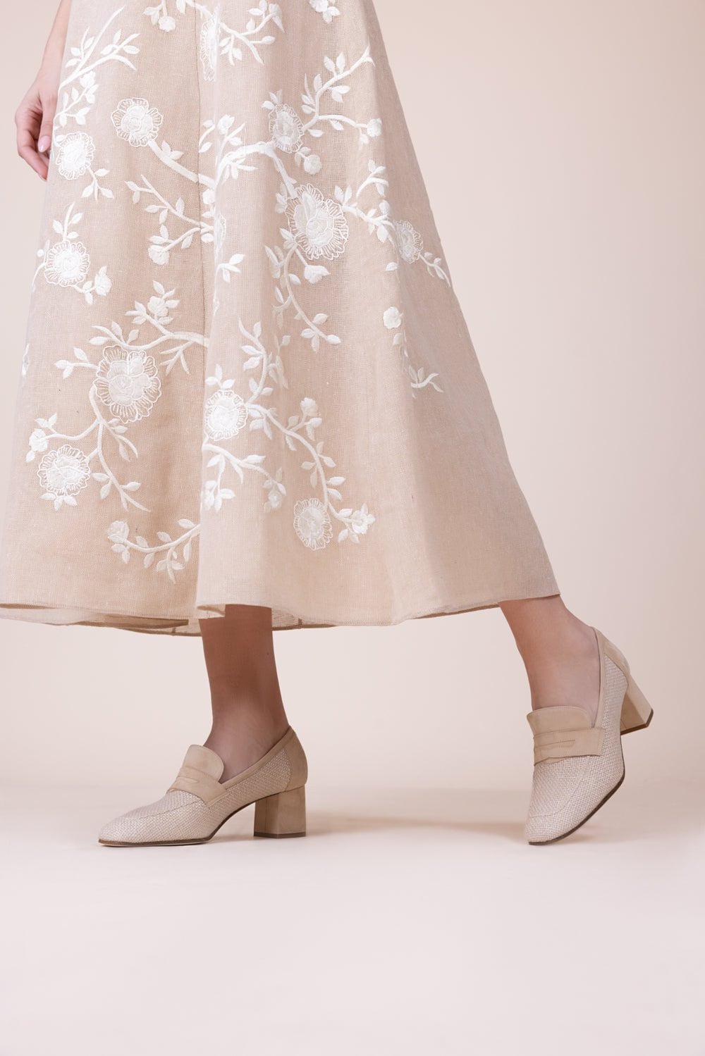 SOPHIQUE-Essenziale Loafer - Sand Raffia-