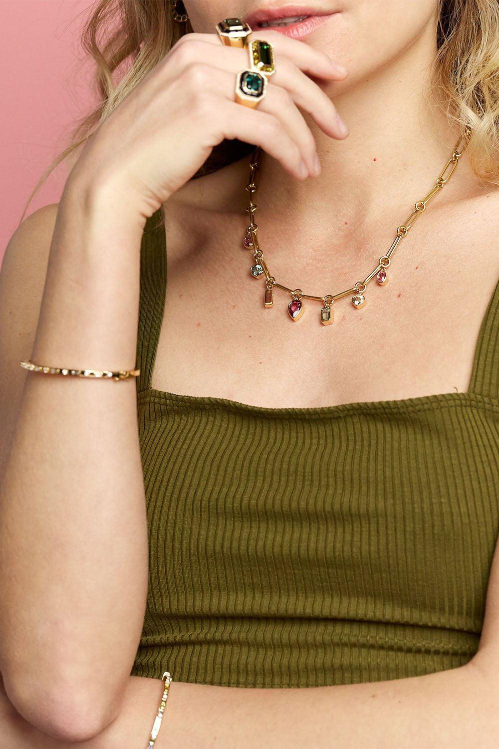 SORELLINA-Tarot Baguette Bangle-YELLOW GOLD