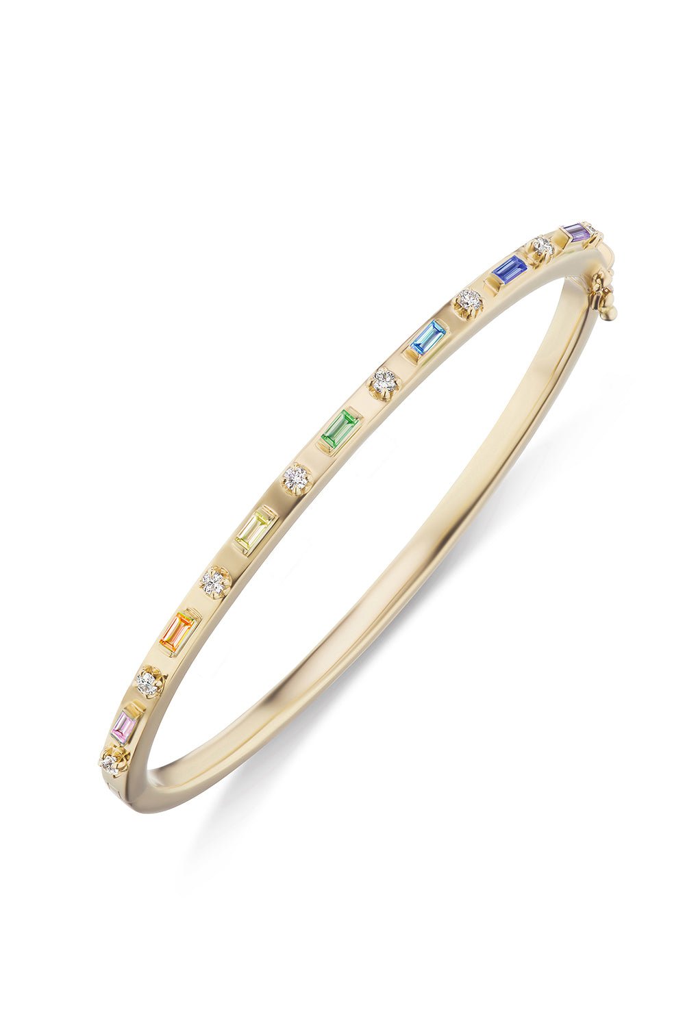 SORELLINA-Tarot Baguette Bangle-YELLOW GOLD