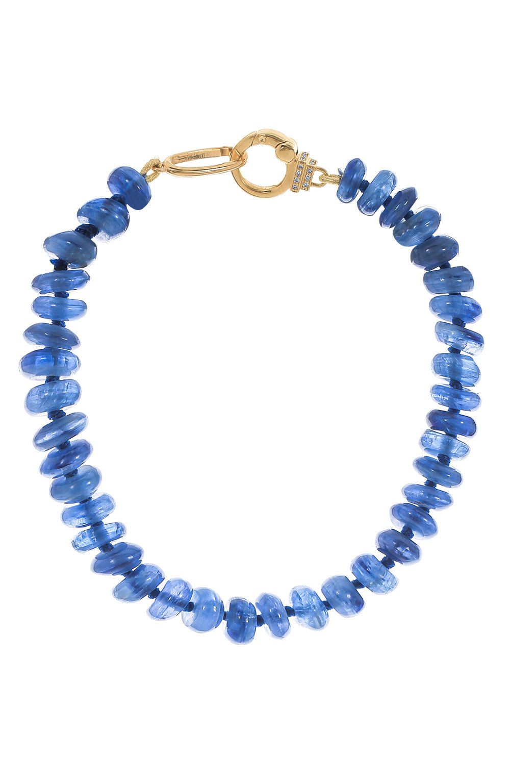 SORELLINA-Kyanite Beaded Bracelet-YELLOW GOLD