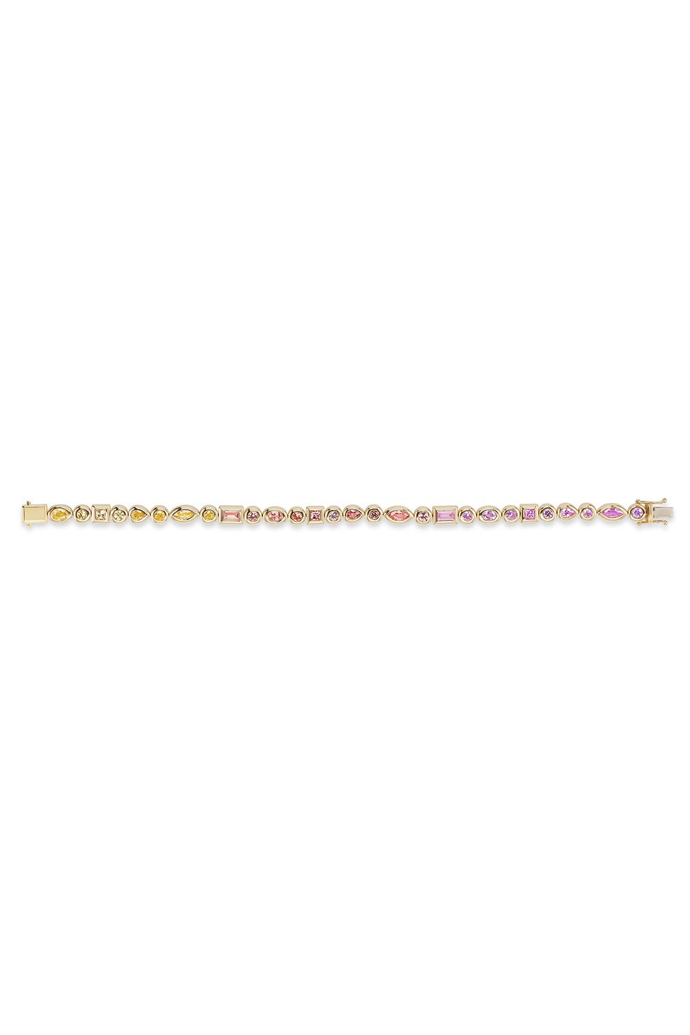 SORELLINA-Bezel Tennis Bracelet-YELLOW GOLD