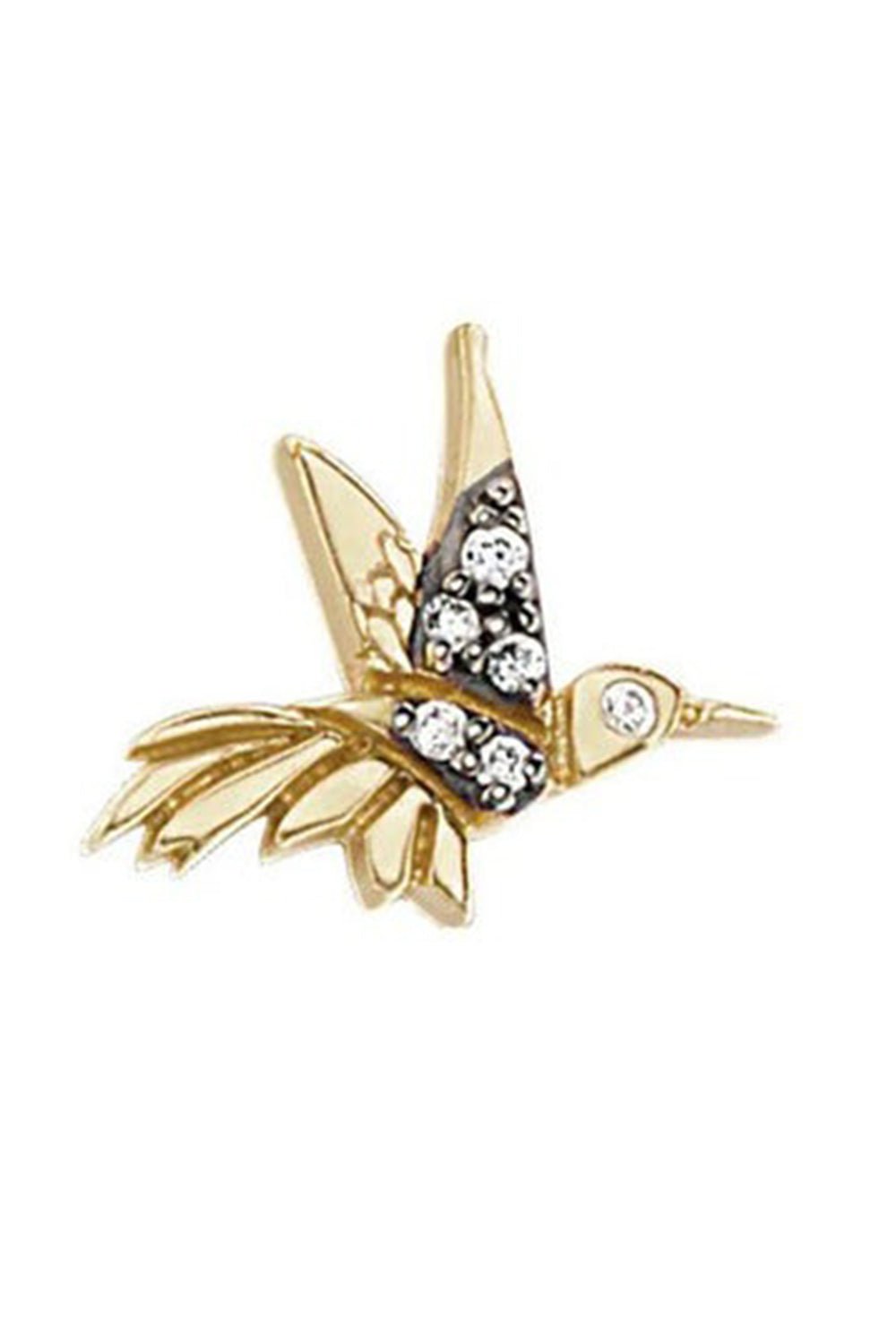 SORELLINA-Hummingbird Single Stud-YELLOW GOLD