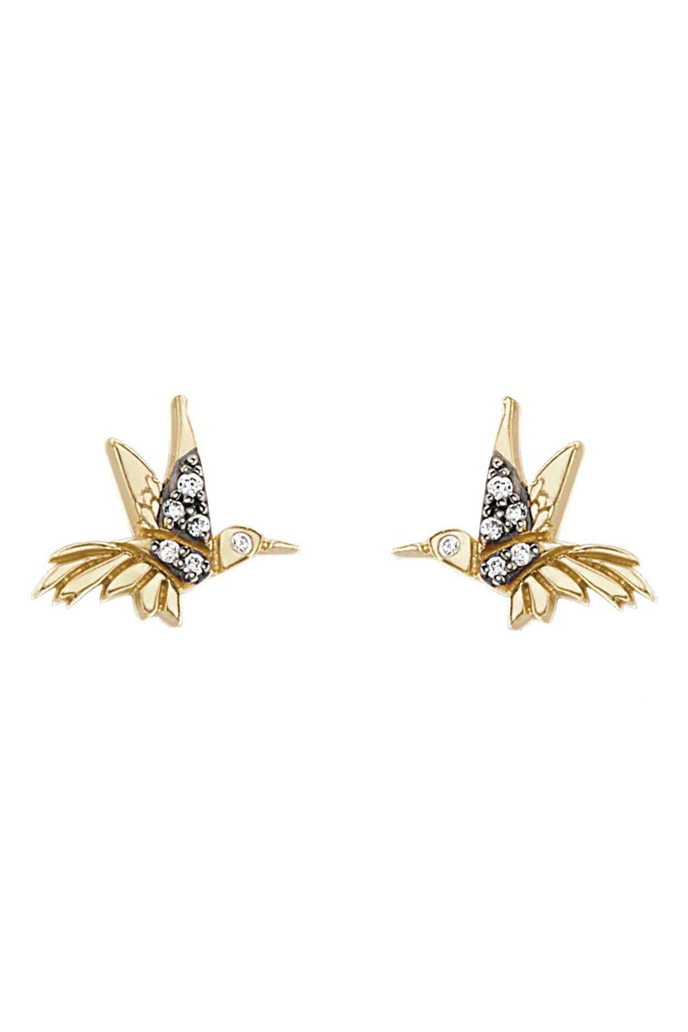 SORELLINA-Hummingbird Studs-YELLOW GOLD