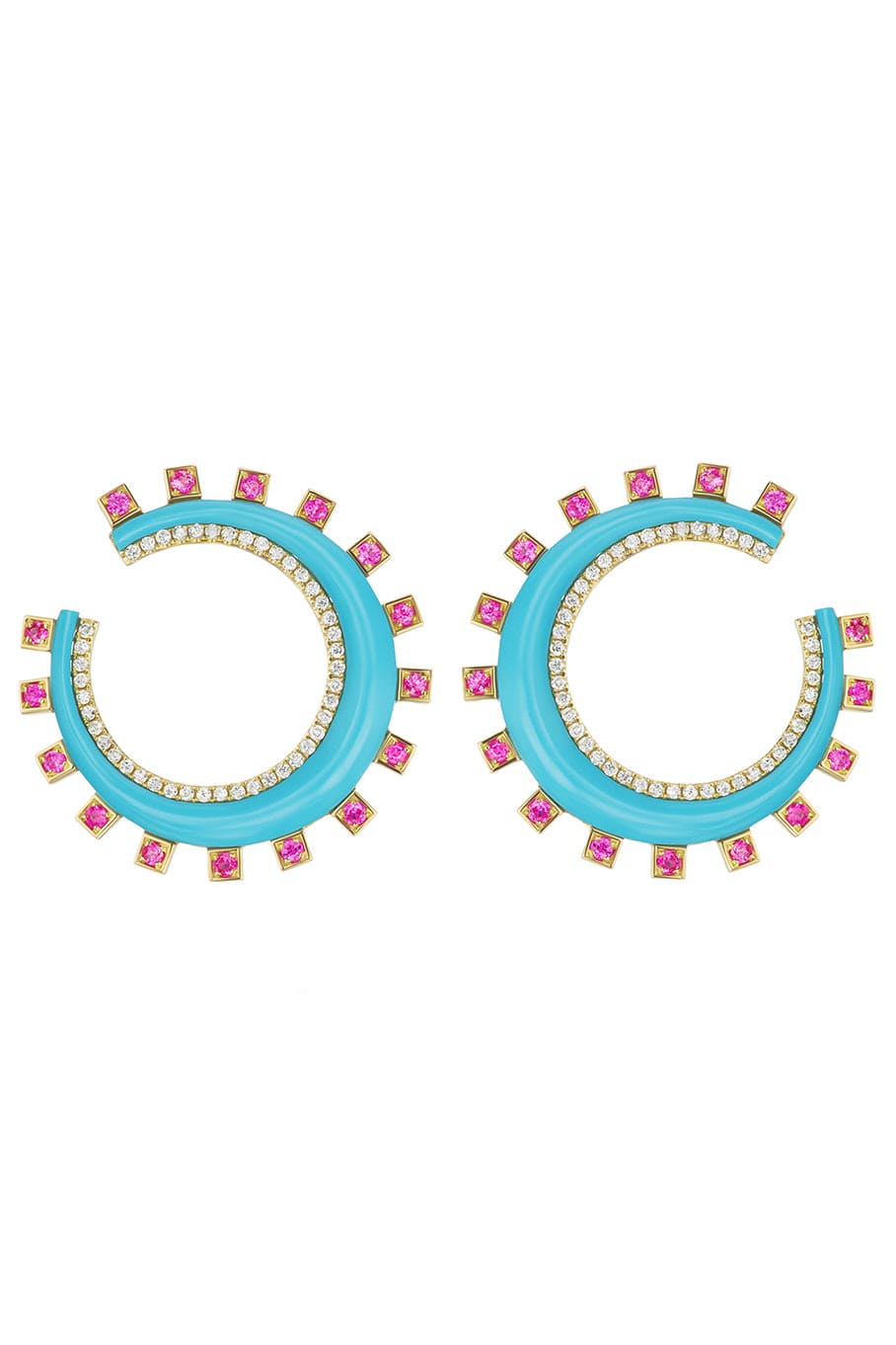 SORELLINA-Monroe Crescent Earrings-YELLOW GOLD