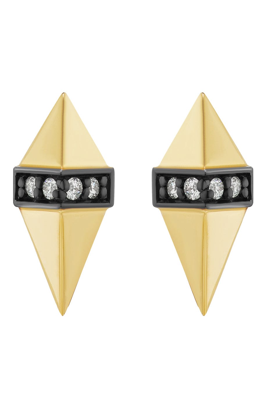 SORELLINA-Pietra Gold Stud Earrings-YELLOW GOLD