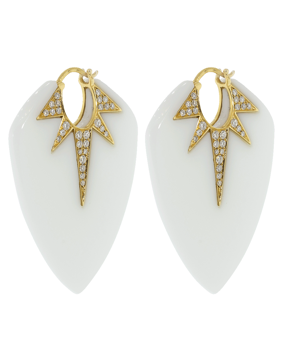 SORELLINA-Pietra Guitar Pick Earrings-YELLOW GOLD