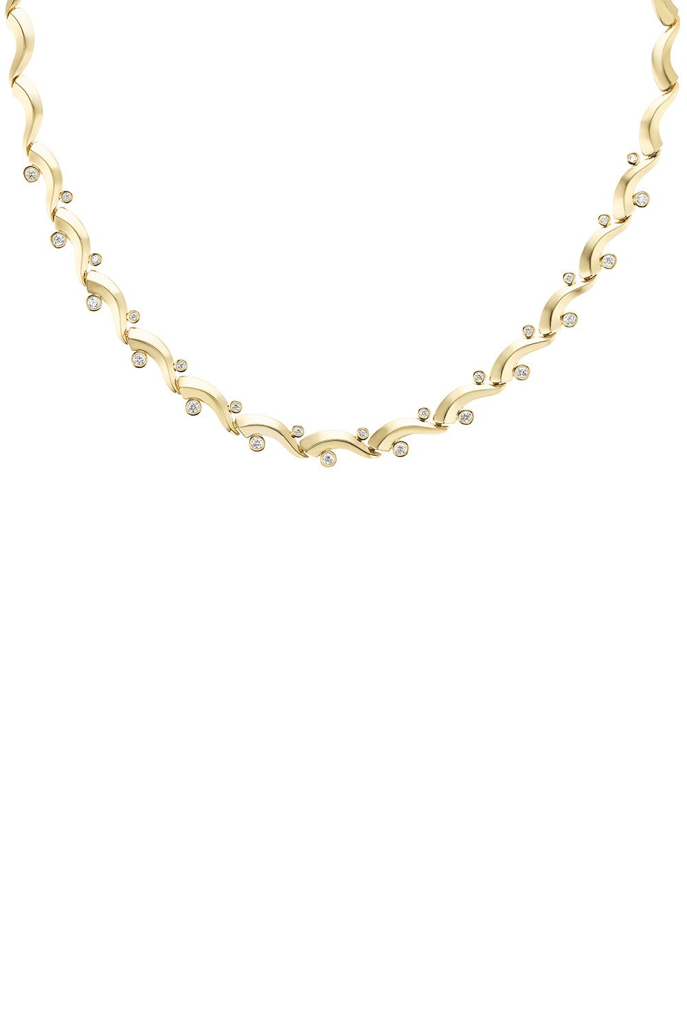 SORELLINA-Marea Tennis Necklace-YELLOW GOLD