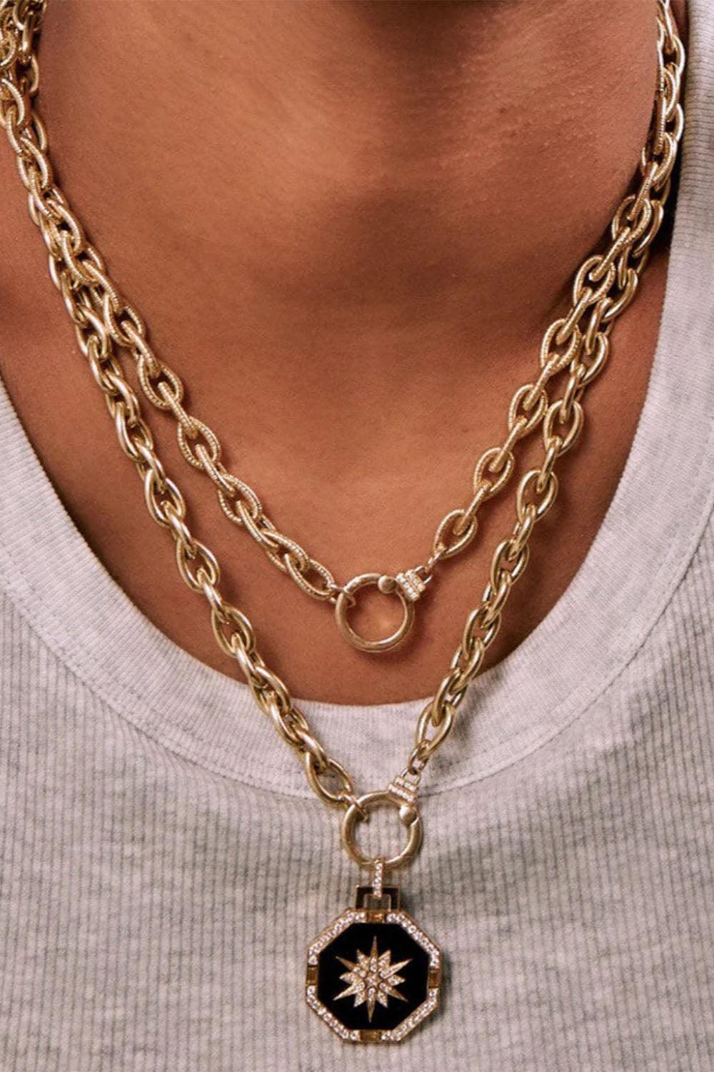 Teardrop Chain Necklace-YELLOW GOLD-17-JEWELRYFINE JEWELNECKLACE O-SORELLINA