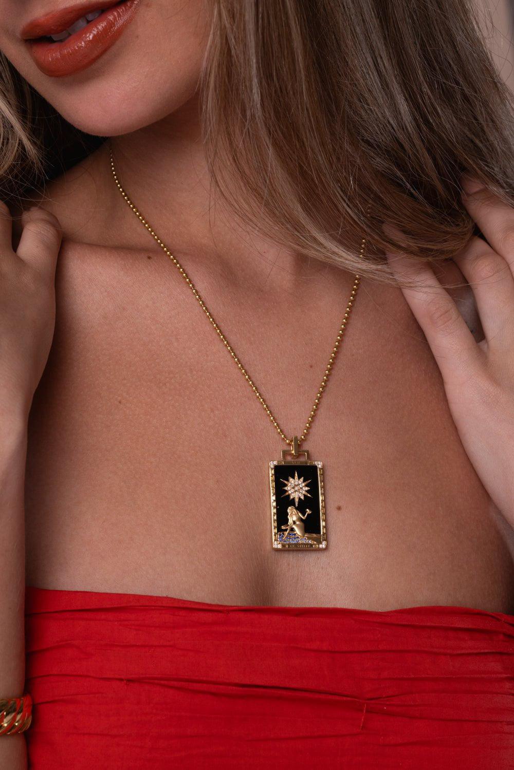 SORELLINA-Le Stelle Piccola Tarot Card-YELLOW GOLD