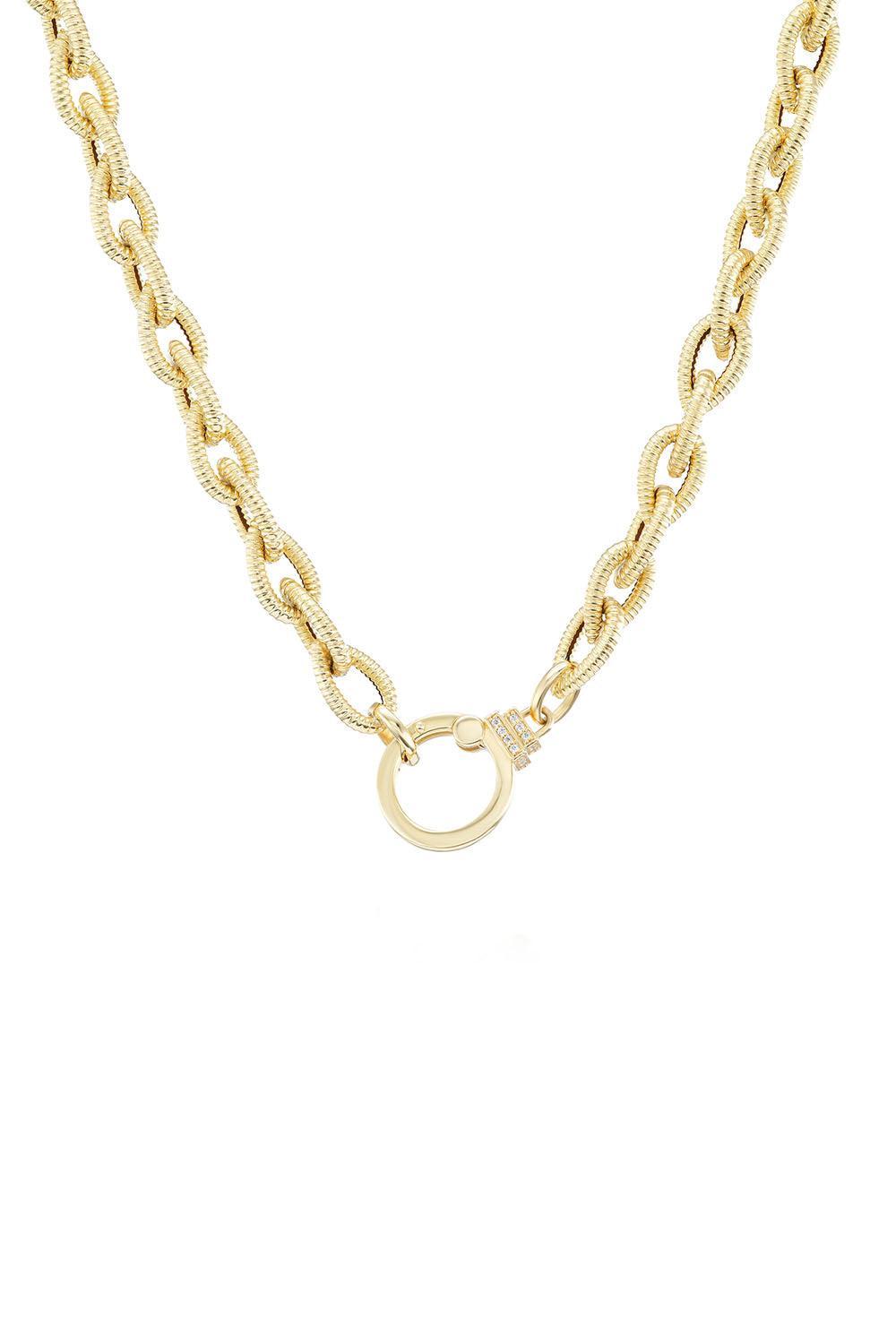 Diamond Paperclip Chain Necklace-YELLOW GOLD-20-JEWELRYFINE JEWELNECKLACE O-SORELLINA