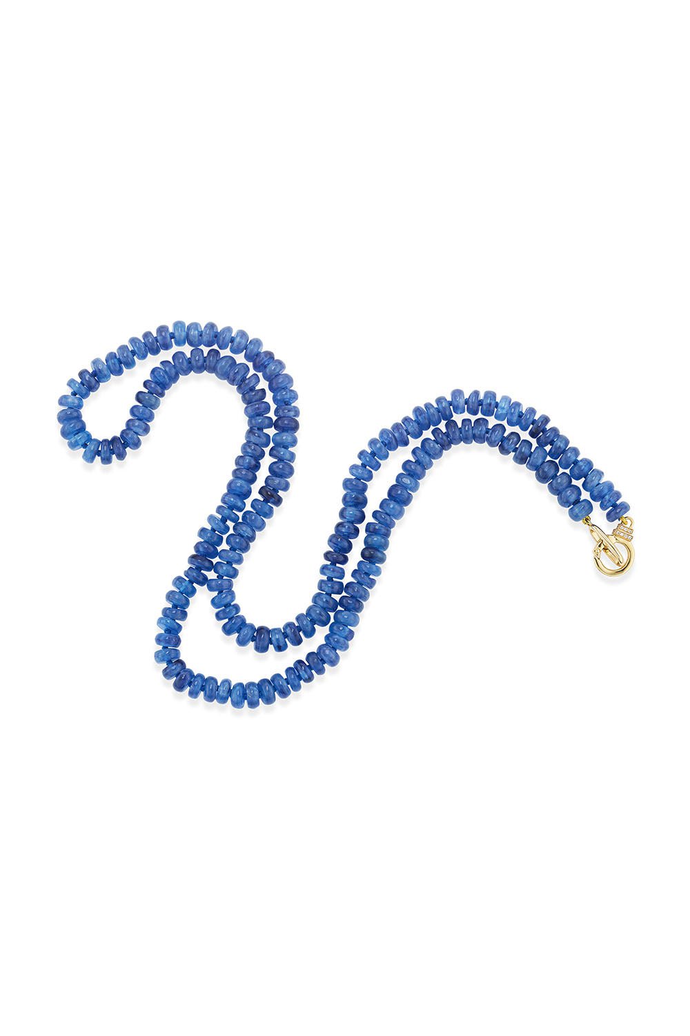 SORELLINA-Kyanite Beaded Necklace-YELLOW GOLD