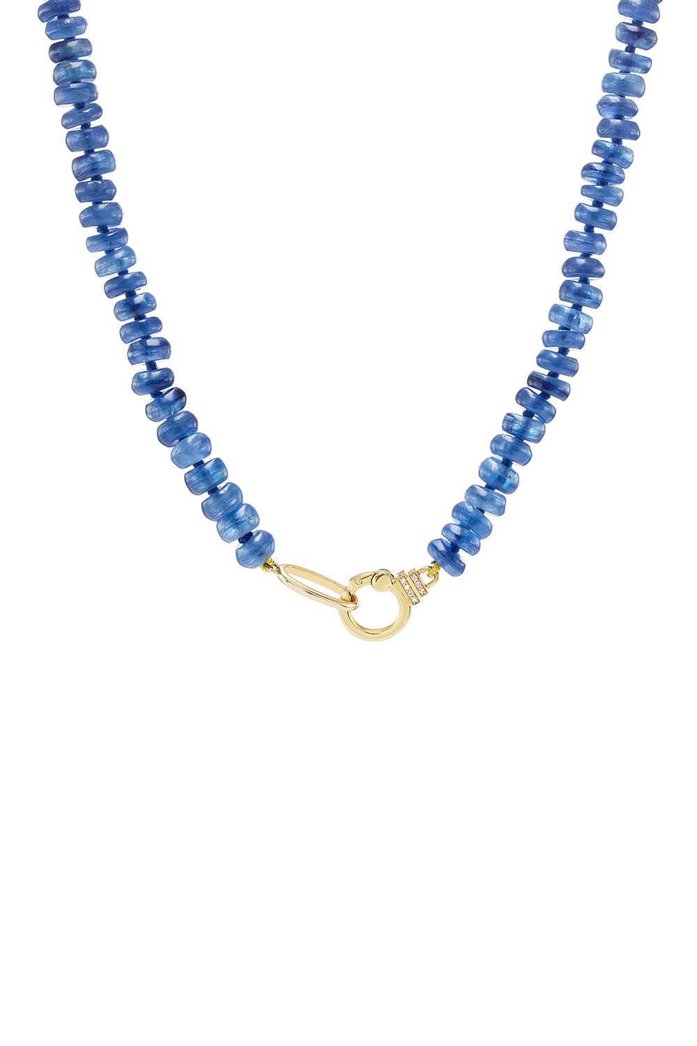 SORELLINA-Kyanite Beaded Necklace-YELLOW GOLD