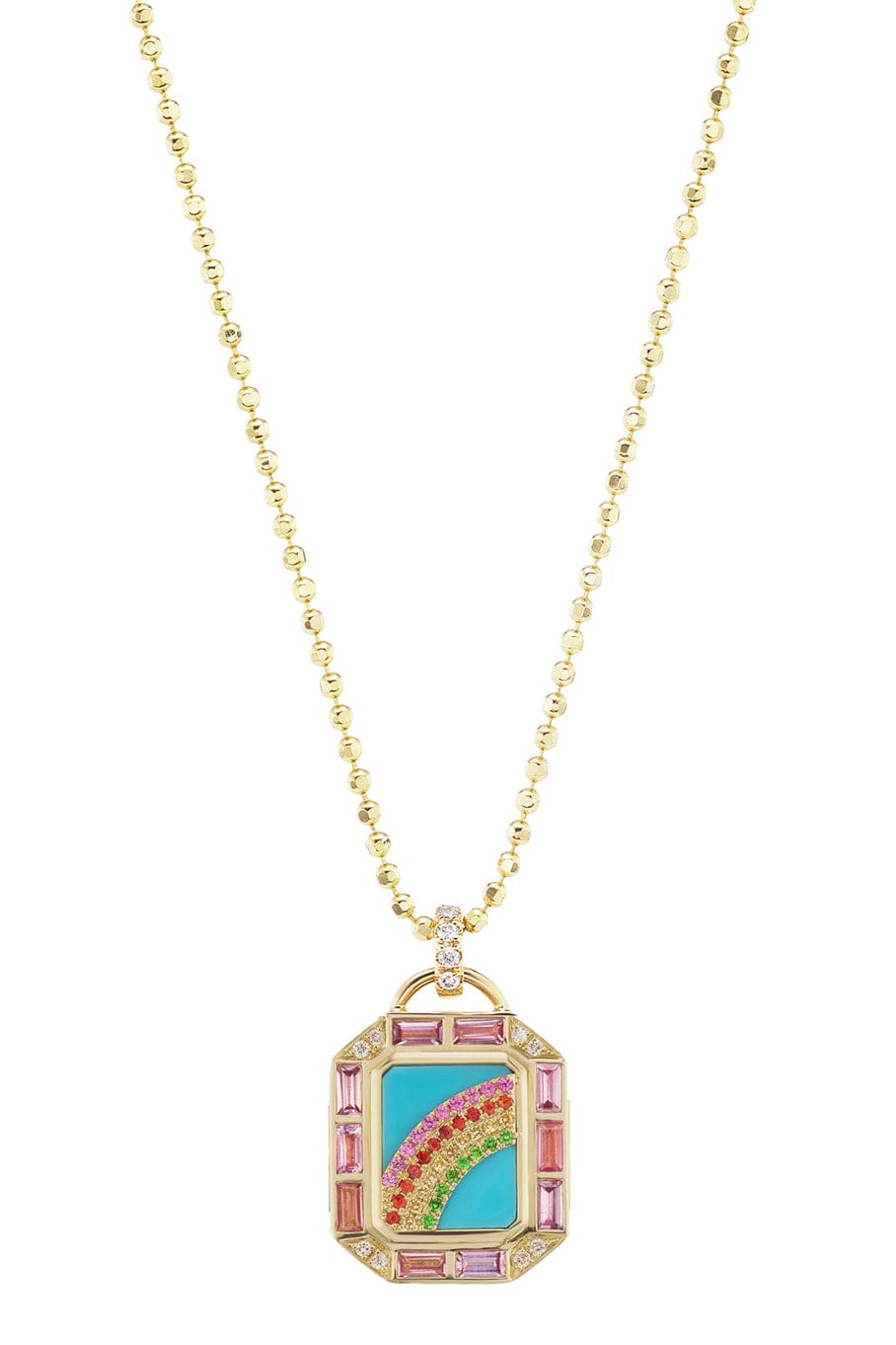 SORELLINA-Arco Mini Tarot Necklace-YELLOW GOLD