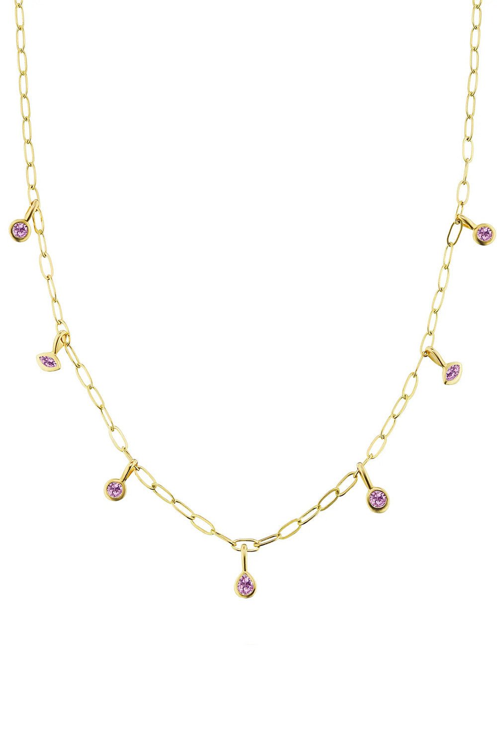 SORELLINA-Bezel Necklace-YELLOW GOLD