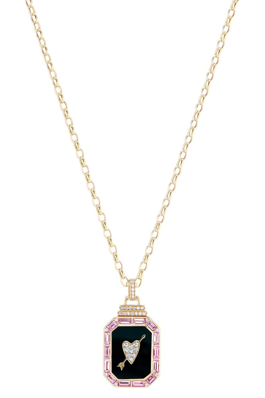 SORELLINA-Heart Treasure Locket Necklace-YELLOW GOLD