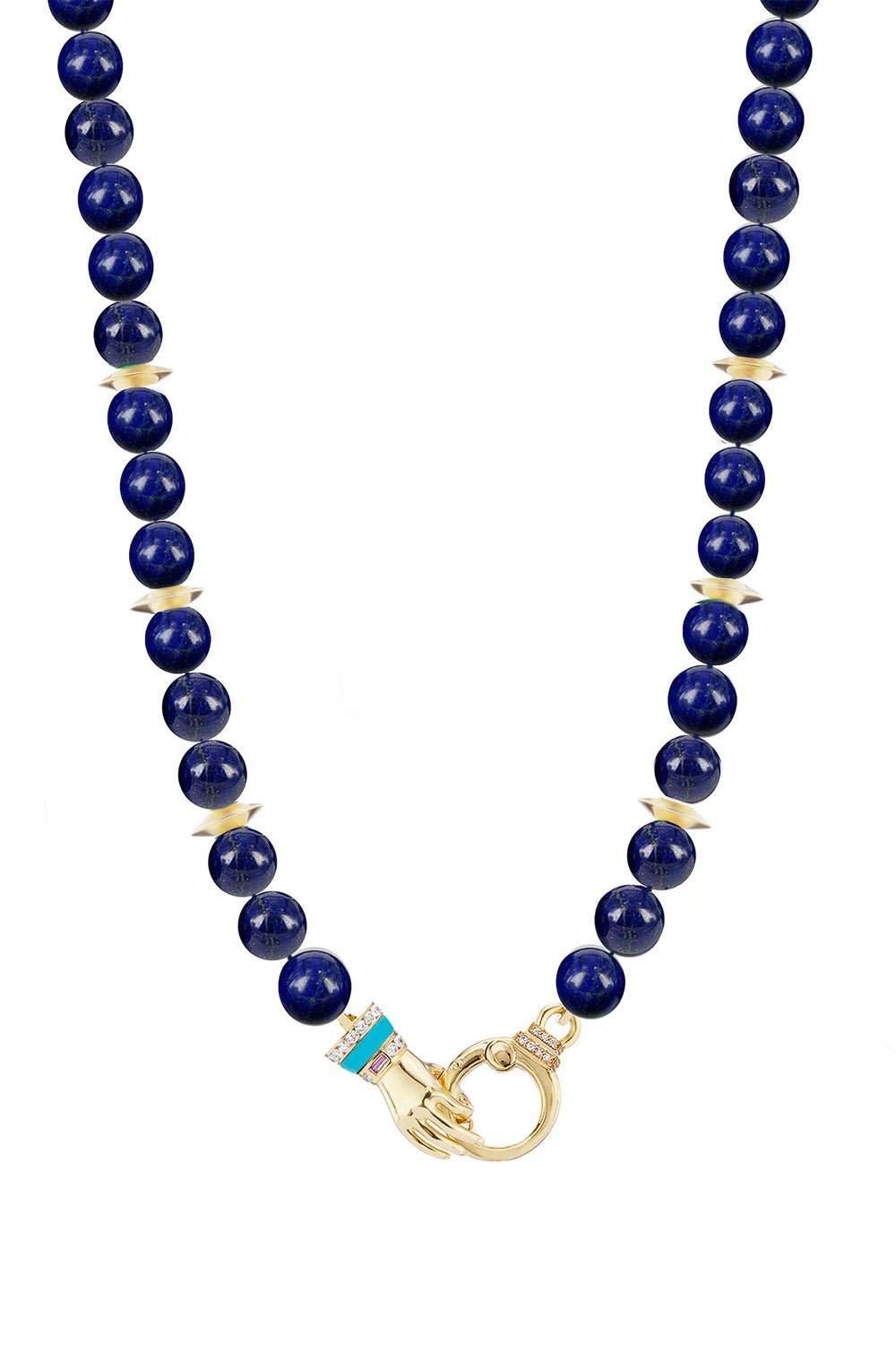 SORELLINA-La Mano Hand Chain On Beads-YELLOW GOLD