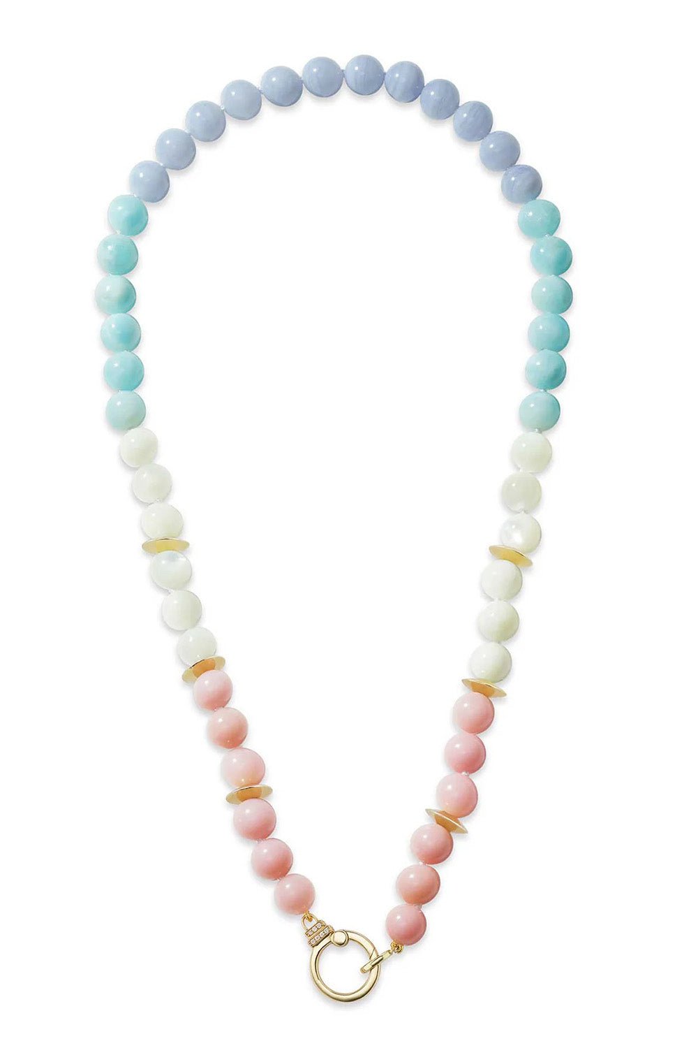 SORELLINA-Lovers Beaded Necklace-YELLOW GOLD