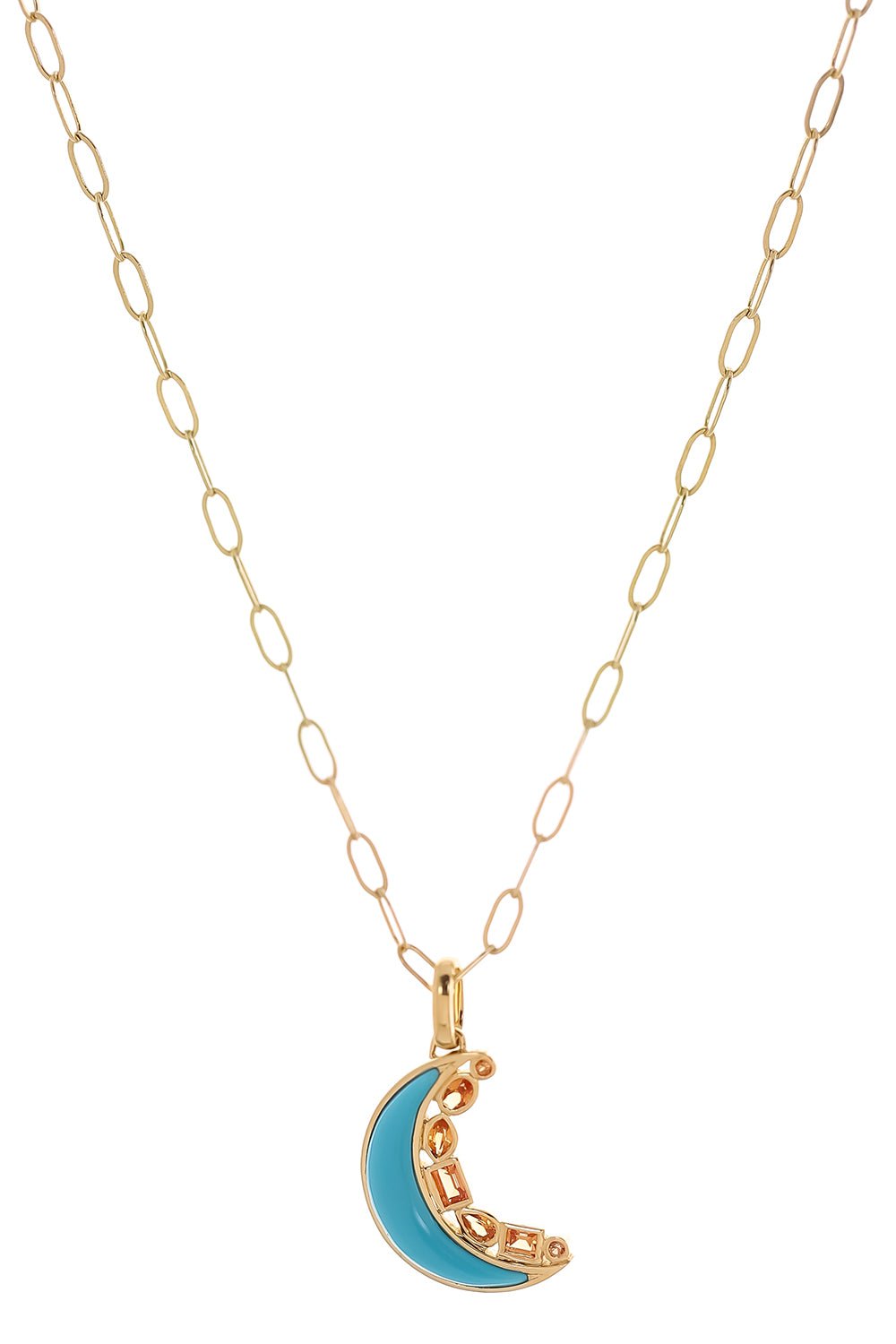 SORELLINA-Mini Crescent Necklace-YELLOW GOLD