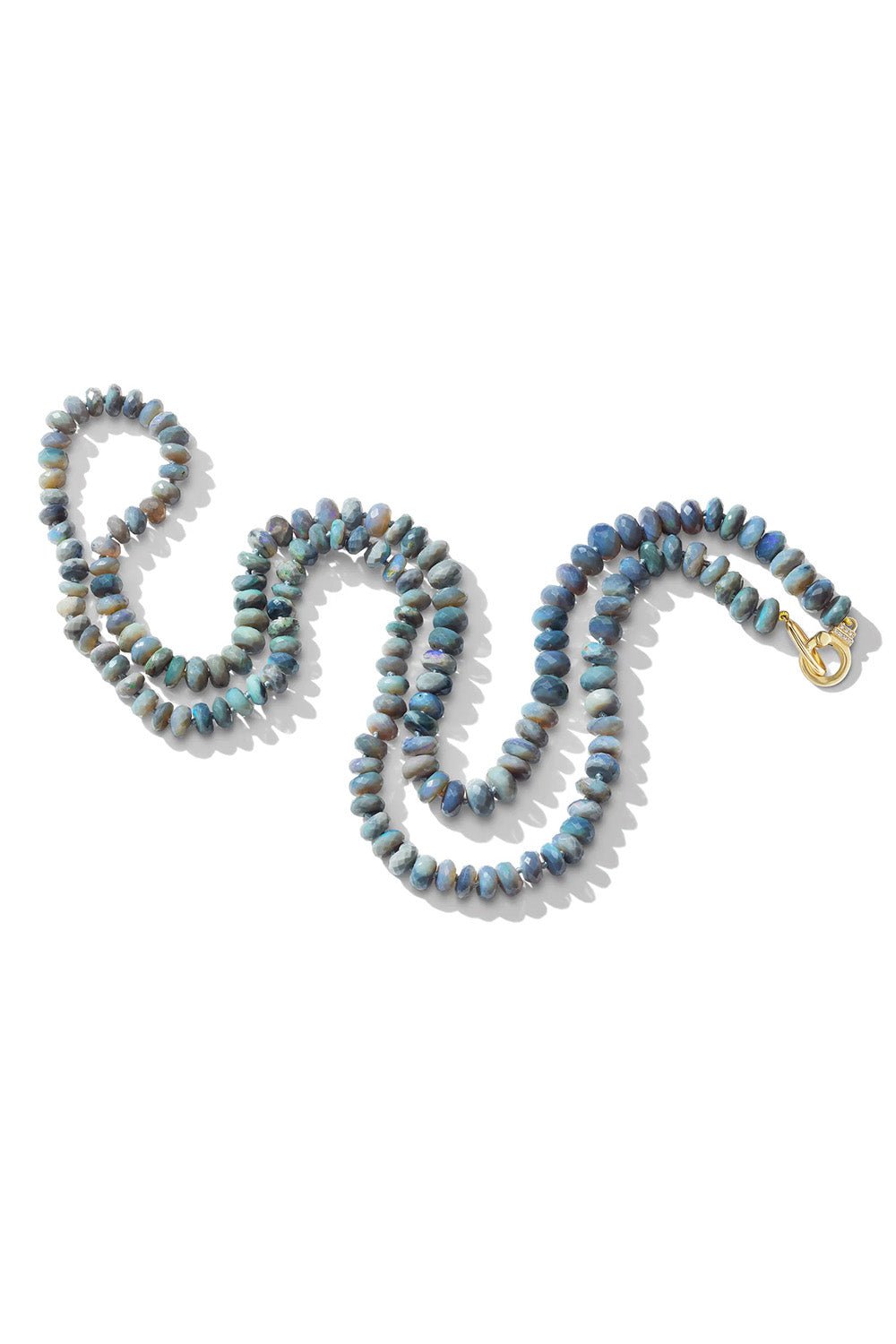 SORELLINA-Opal Beaded Necklace-YELLOW GOLD