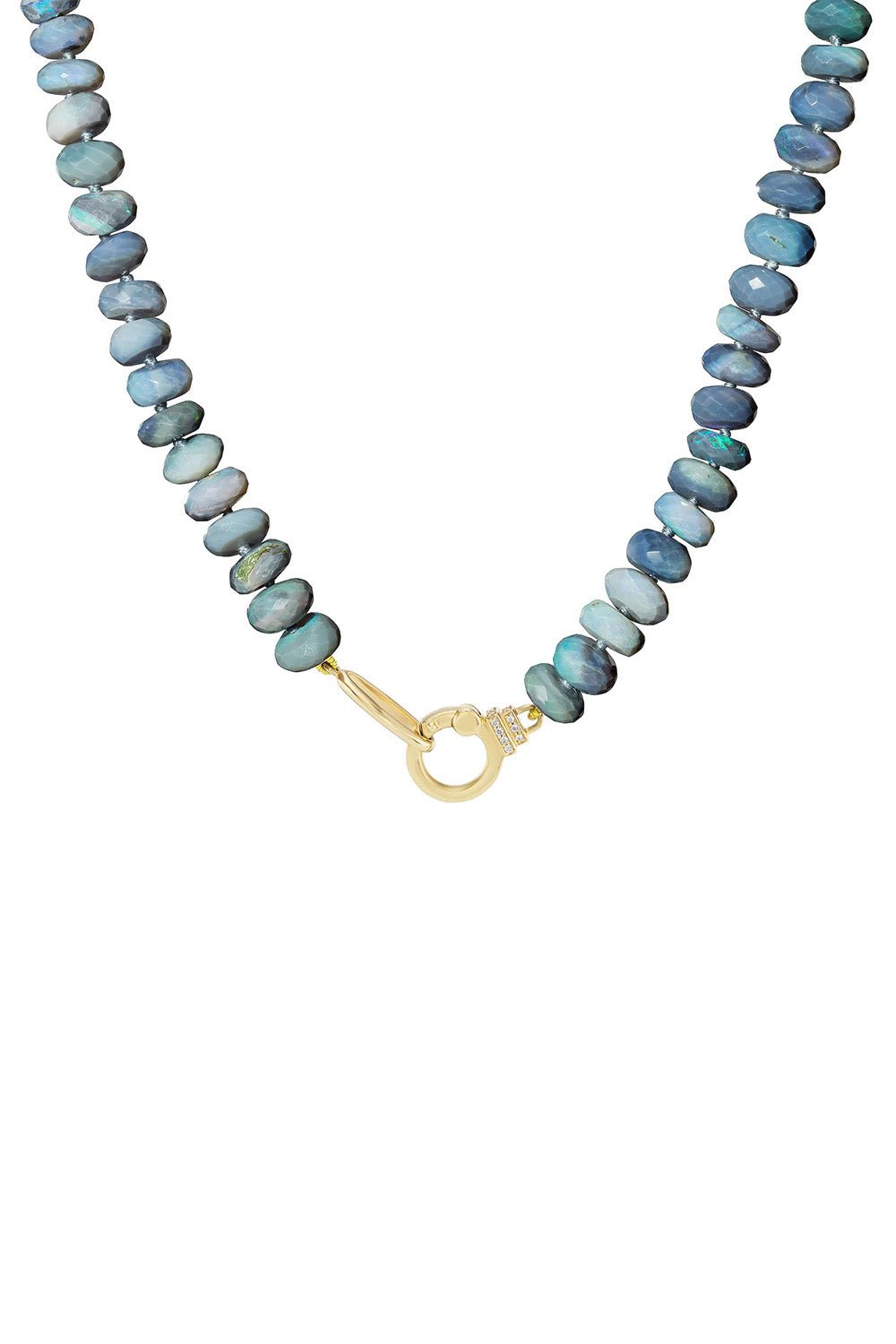 SORELLINA-Opal Beaded Necklace-YELLOW GOLD