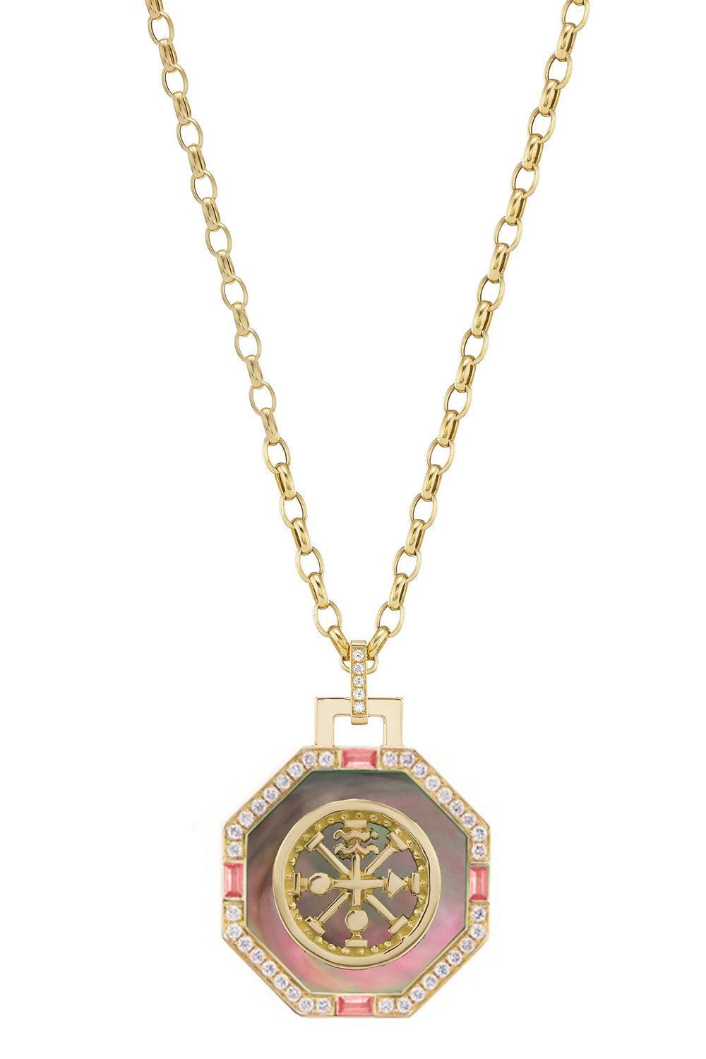 Ruota Wheel Pendant-YELLOW GOLD-JEWELRYFINE JEWELPENDANT-SORELLINA