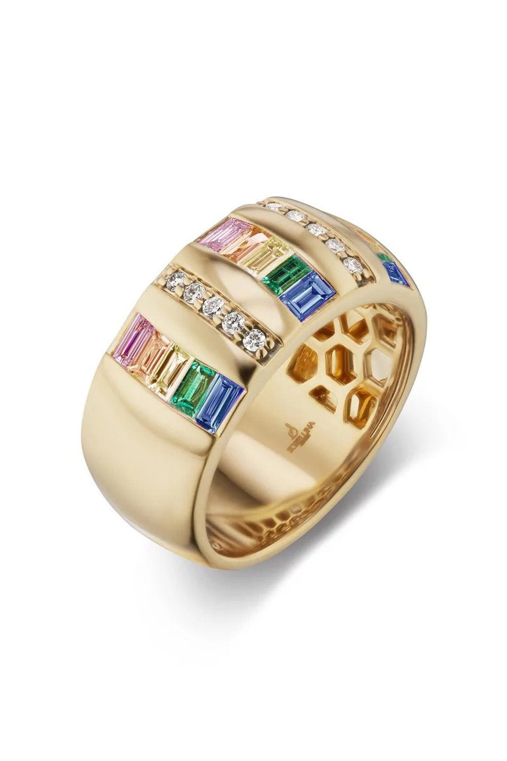 SORELLINA-Tarot Baguette Ring-YELLOW GOLD