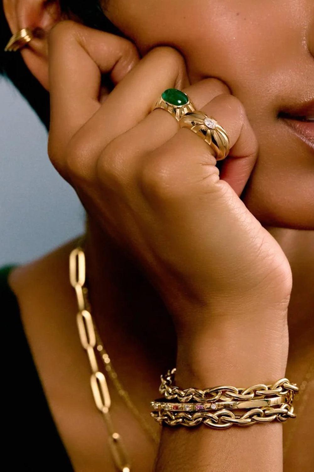 Diamond Electric Moonbeam Ring-YELLOW GOLD-6.5-JEWELRYFINE JEWELRING-SORELLINA