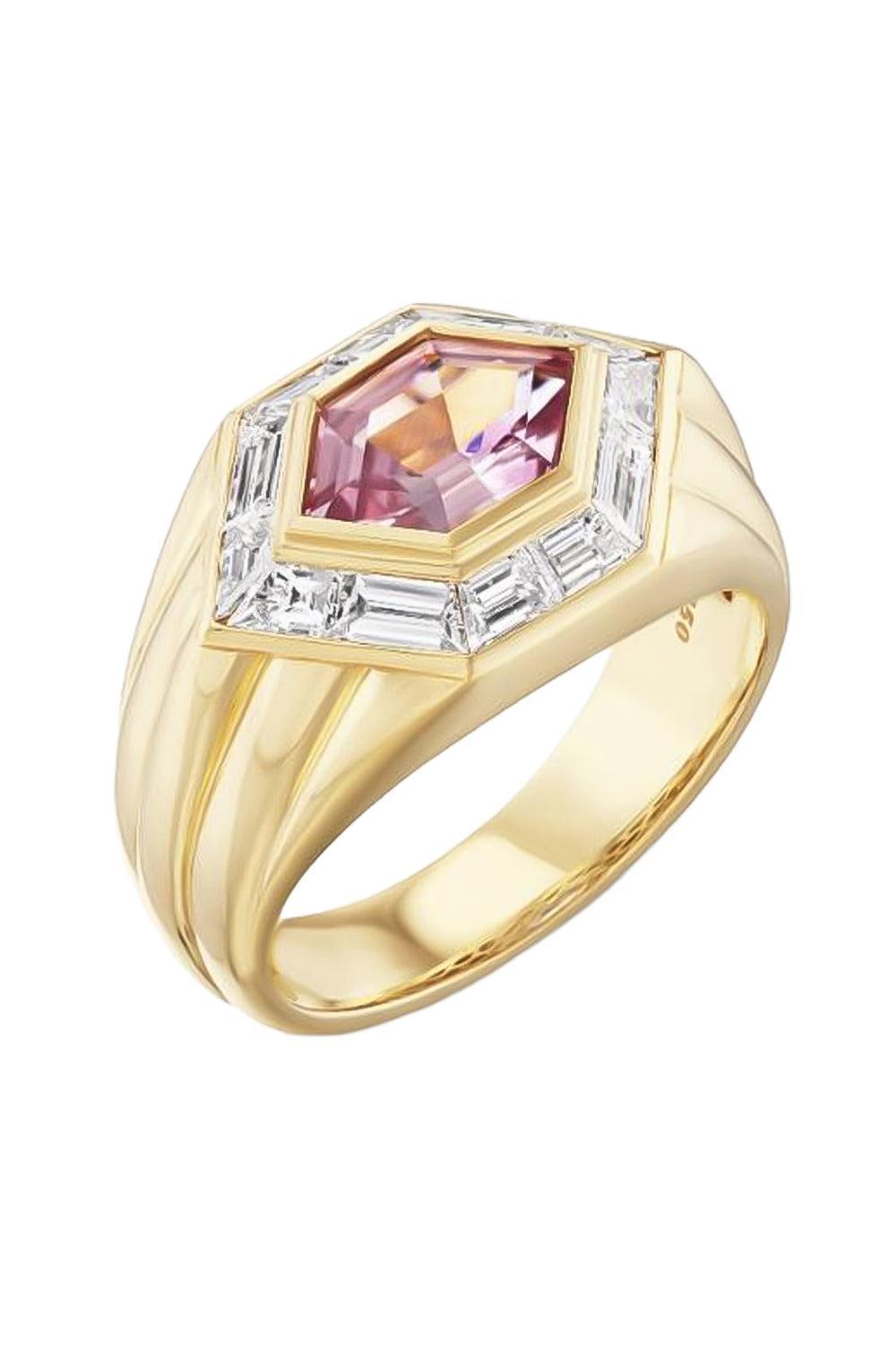 Garnet Diamond Malaya Ring-YELLOW GOLD-6.5-JEWELRYFINE JEWELRING-SORELLINA