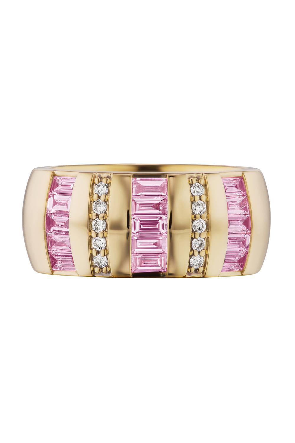 Pink Sapphire Diamond Ring-YELLOW GOLD-6.5-JEWELRYFINE JEWELRING-SORELLINA