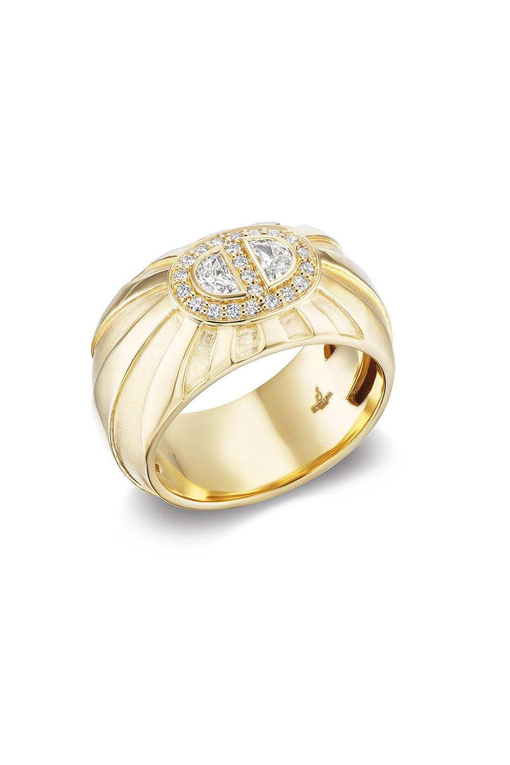 Diamond Peace Maker Ring-YELLOW GOLD-7-JEWELRYFINE JEWELRING-SORELLINA