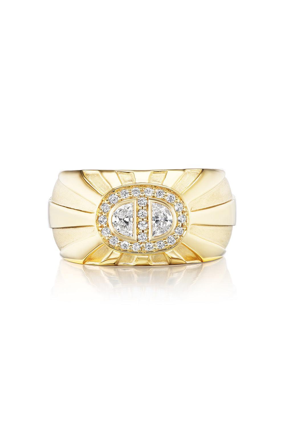 Diamond Peace Maker Ring-YELLOW GOLD-7-JEWELRYFINE JEWELRING-SORELLINA