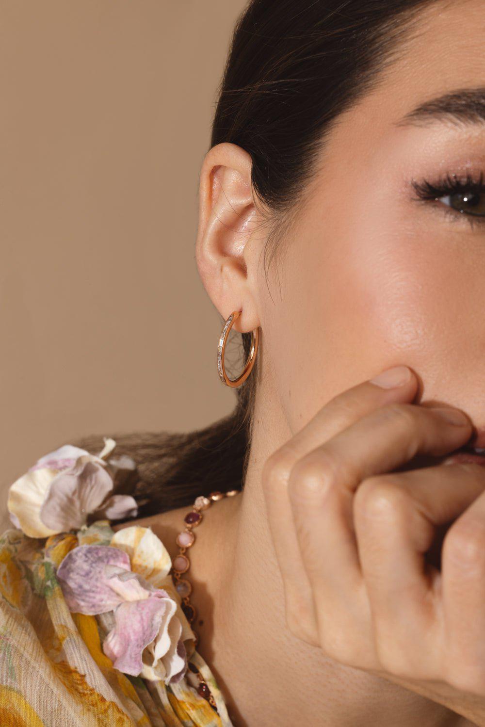 SPINELLI KILCOLLIN-Miri Rose Hoop Earrings-ROSE GOLD