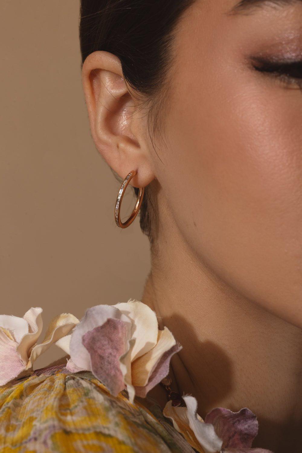 SPINELLI KILCOLLIN-Miri Rose Hoop Earrings-ROSE GOLD