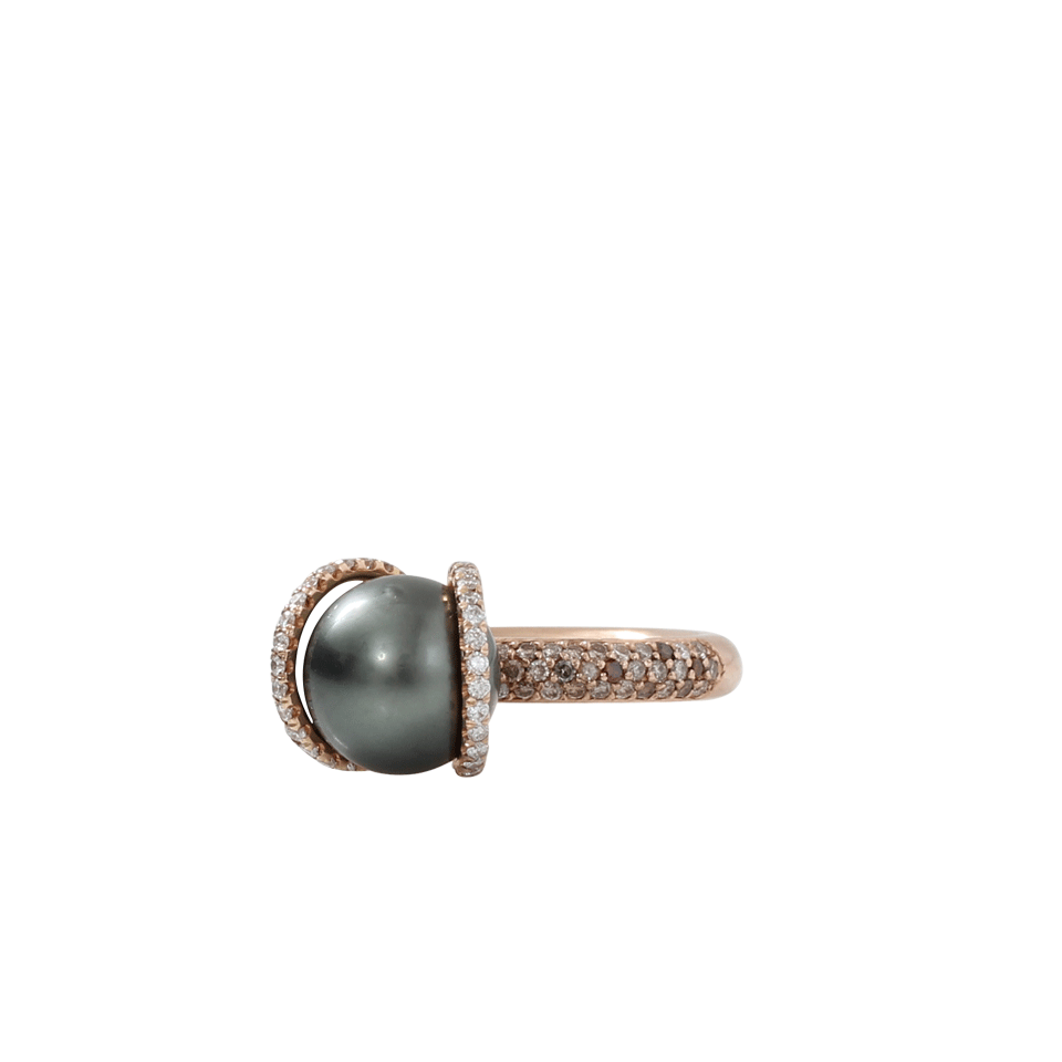 SPINELLI KILCOLLIN-Bluet Pearl And Diamond Ring-ROSE GOLD