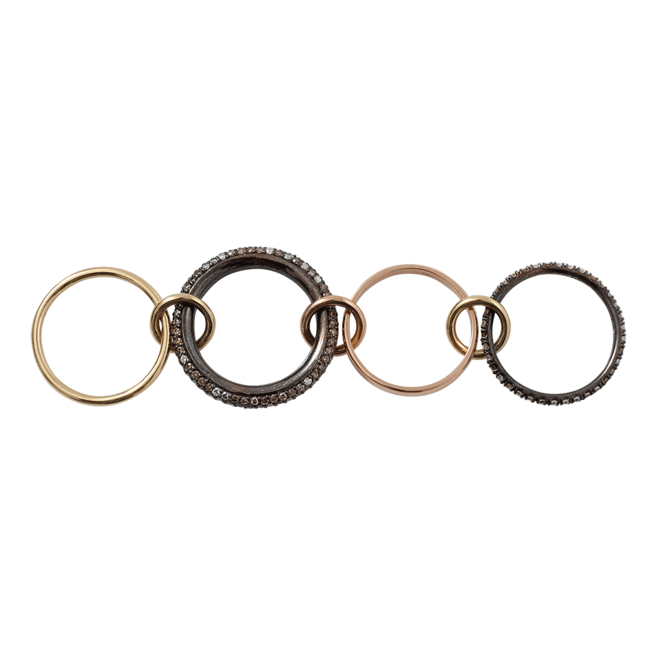 SPINELLI KILCOLLIN-Scorpio Four Link Diamond Rings-ROSE GOLD
