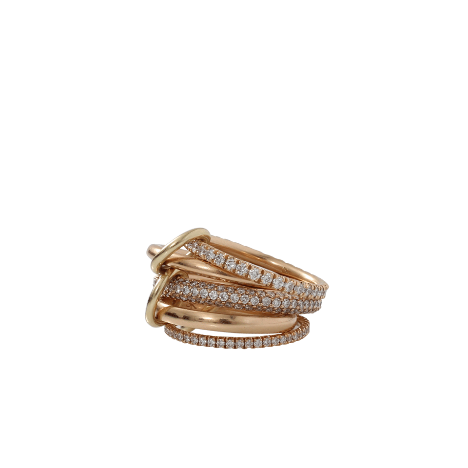 SPINELLI KILCOLLIN-Venus Five Link Diamond Rings-ROSE GOLD