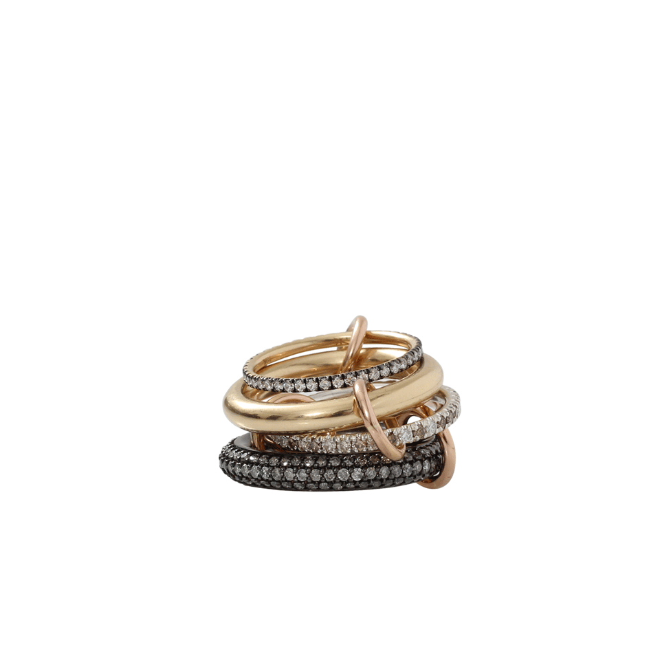 SPINELLI KILCOLLIN-Nexus Five Link Diamond Rings-ROSE GOLD