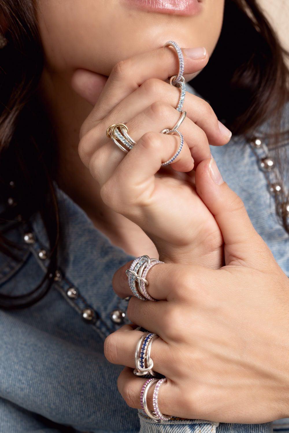 SPINELLI KILCOLLIN-Petunia Bleu Three Link Ring-