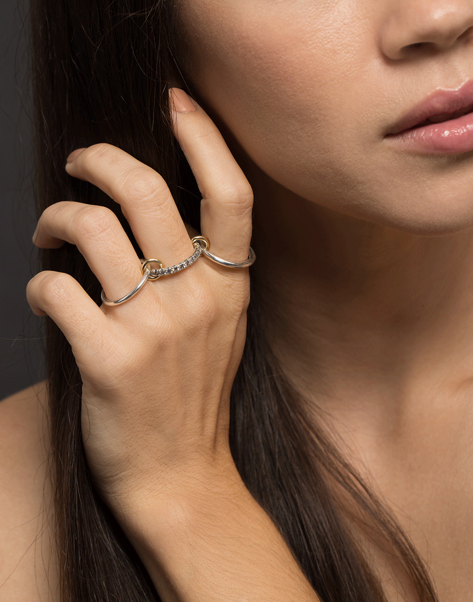 SPINELLI KILCOLLIN-Three Linked Petunia Rings-SILVER