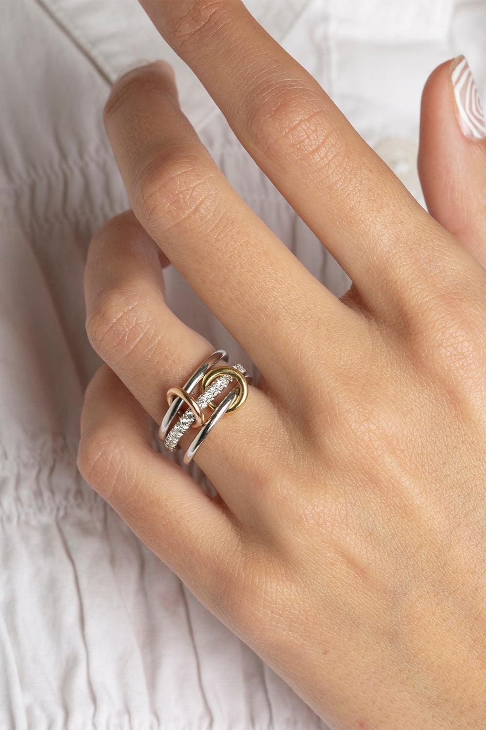Diamond Tigris Mix Ring-SILVER-7.5-JEWELRYFINE JEWELRING-SPINELLI KILCOLLIN