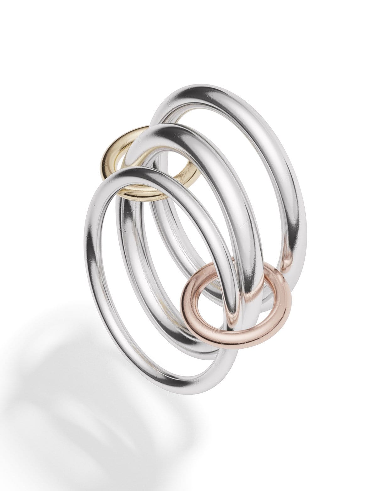 SPINELLI KILCOLLIN-Daphne Silver 3 Link Rings-SILVER