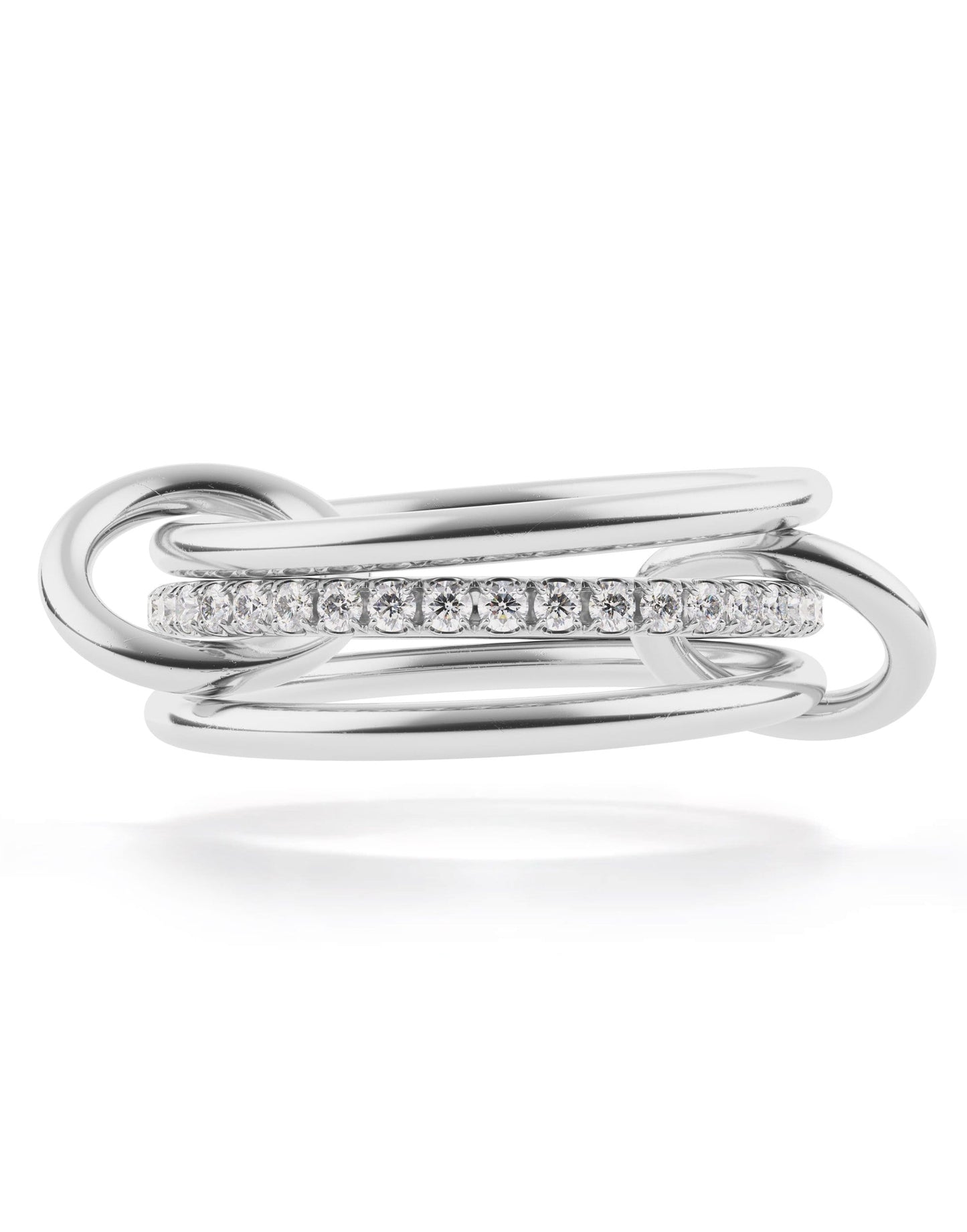 SPINELLI KILCOLLIN-Sony Blanc Gold 3 Link Rings-WHITE GOLD