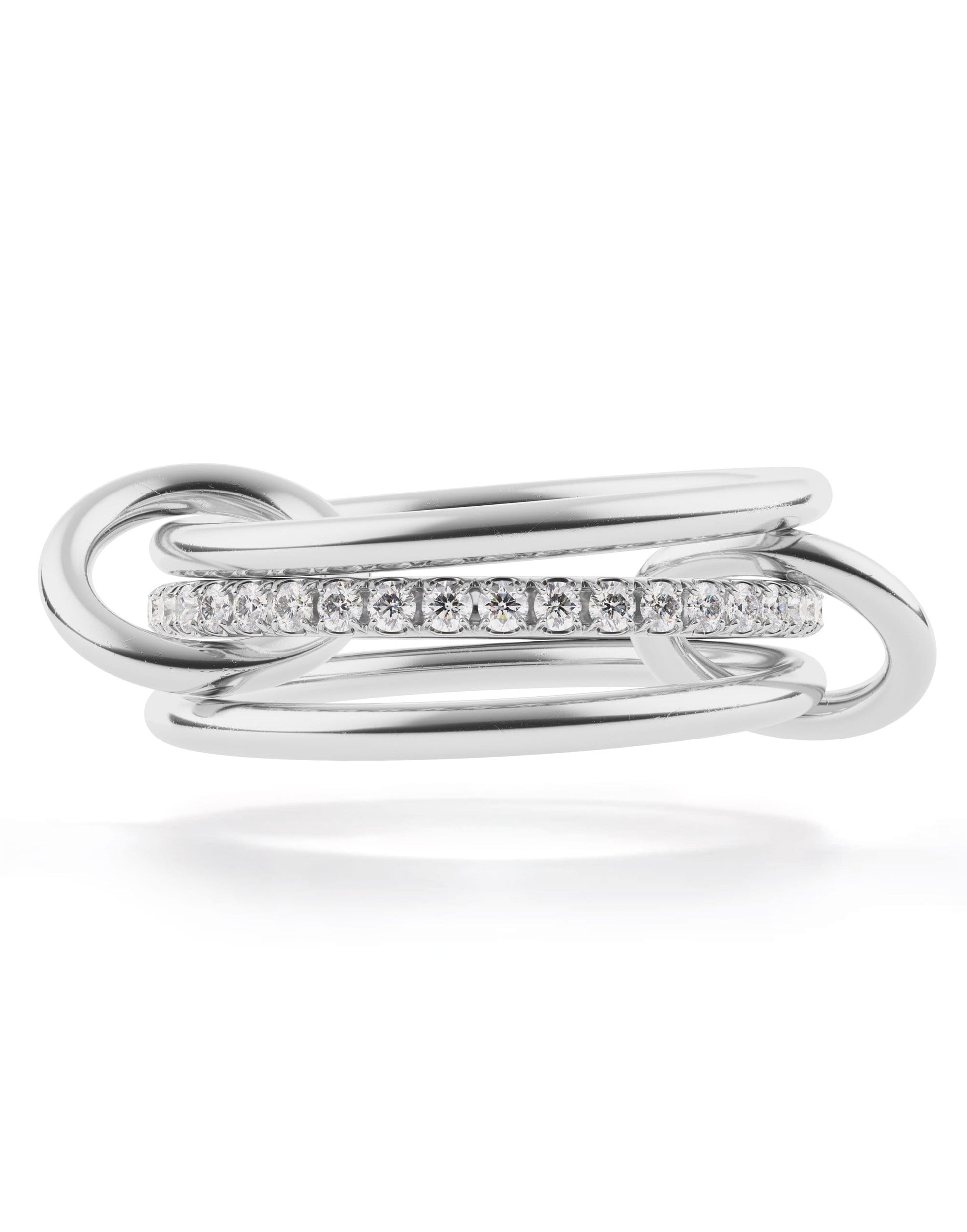 SPINELLI KILCOLLIN-Sony Blanc Gold 3 Link Rings-WHITE GOLD