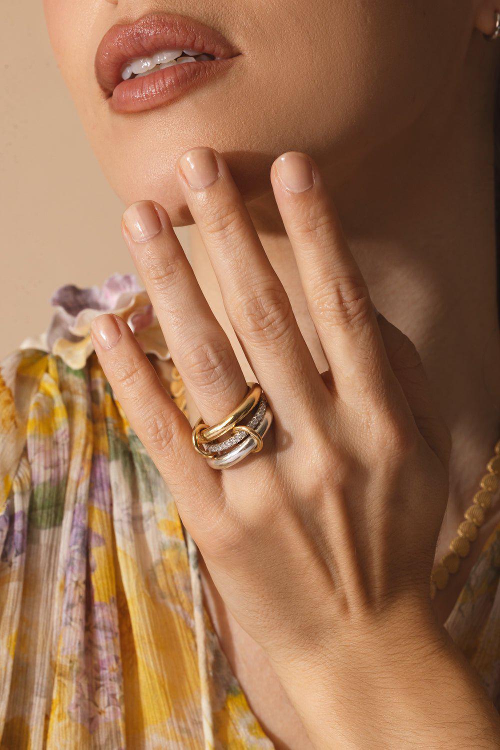 SPINELLI KILCOLLIN-Libra SP Three Linked Ring-YELLOW GOLD