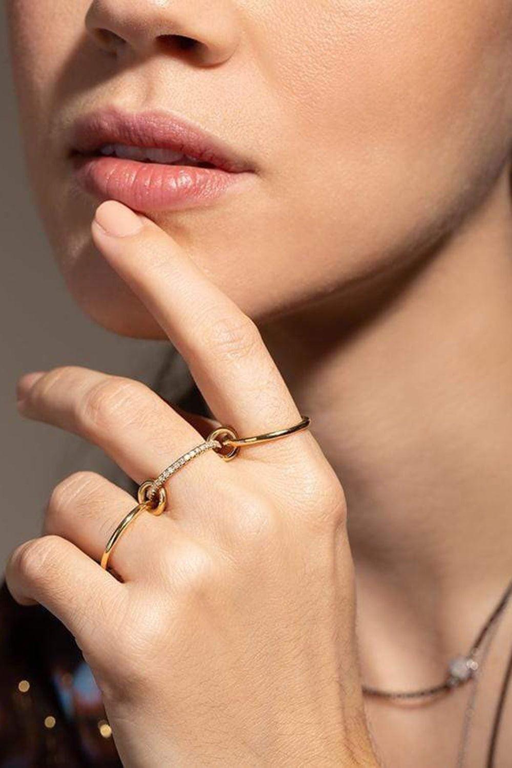 Sonny YG Diamond 3 Link Ring | SPINELLI KILCOLLIN – Marissa