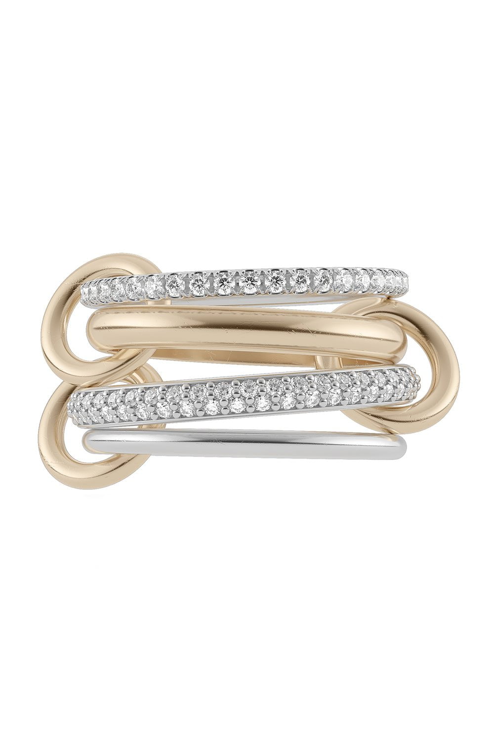 SPINELLI KILCOLLIN-Vega Blanc Petite 4 Linked Ring-YELLOW GOLD