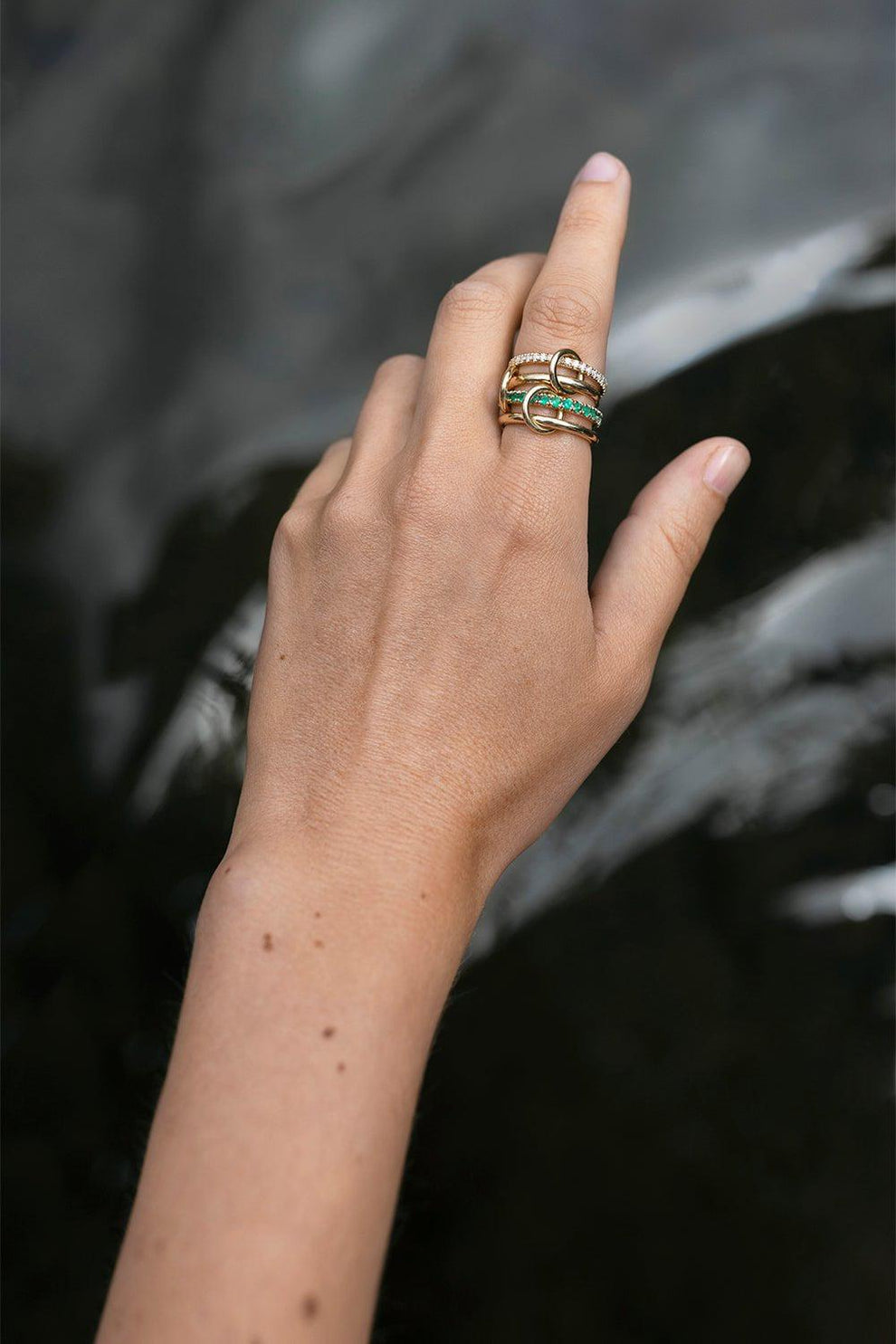 Spinelli Kilcollin Women s Halley Linked Diamond Ring - White - Rings