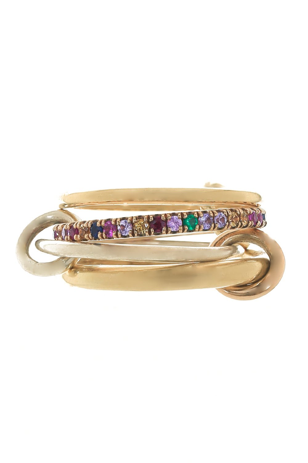 SPINELLI KILCOLLIN-Nimus YG Gris Four Link Ring-YELLOW GOLD