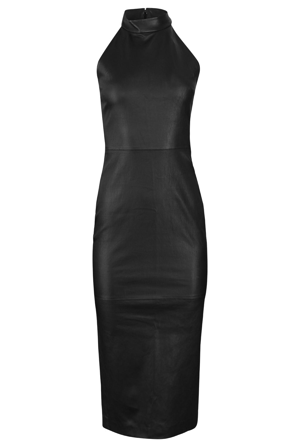 Pamela Leather Midi Dress-BLACK-XS-CLOTHINGDRESSCASUAL-SPRWMN